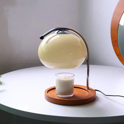 Vintage Glass Candle Warmer Table Lamp | Ridorn