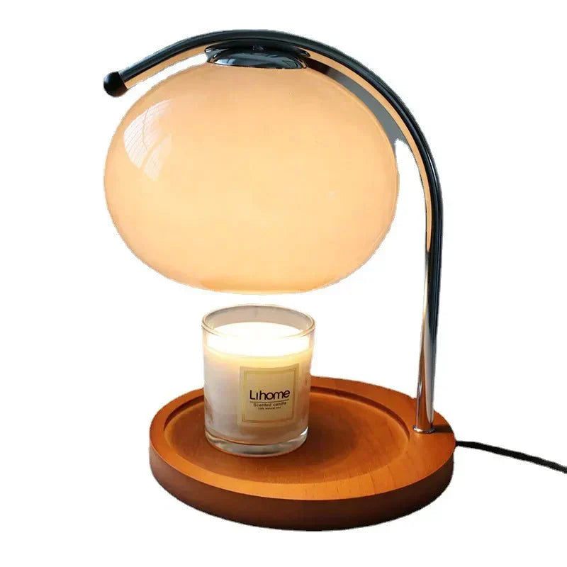Vintage Glass Candle Warmer Table Lamp | Ridorn