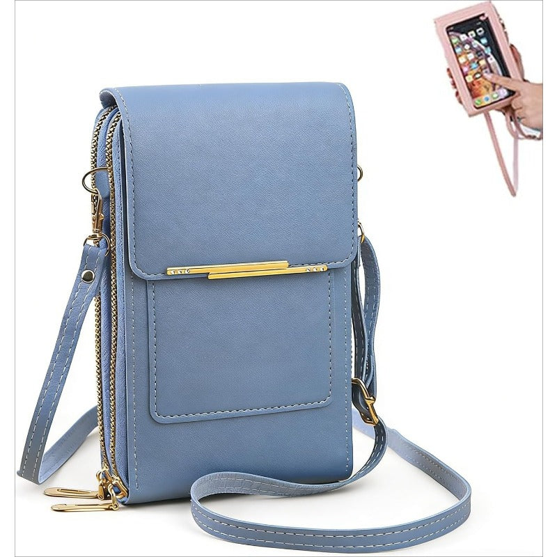 RFID Blocking Phone Bag, Anti-Theft Crossbody Wallet Purse with Shoulder Strap-Ridorn