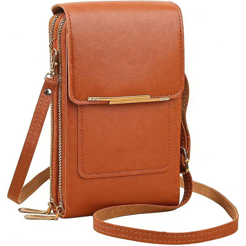 RFID Blocking Phone Bag, Anti-Theft Crossbody Wallet Purse with Shoulder Strap-Ridorn