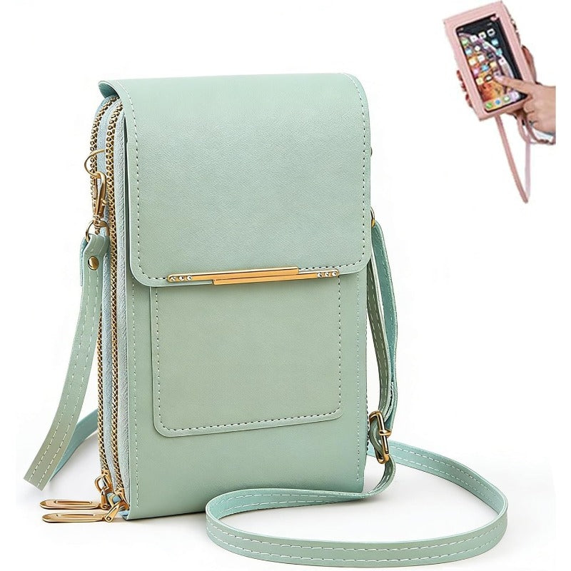 RFID Blocking Phone Bag, Anti-Theft Crossbody Wallet Purse with Shoulder Strap-Ridorn