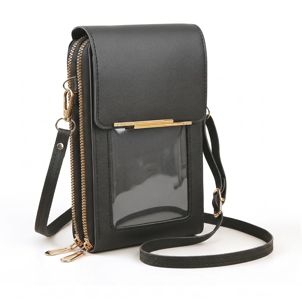 RFID Blocking Phone Bag, Anti-Theft Crossbody Wallet Purse with Shoulder Strap-Ridorn