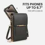 RFID Blocking Phone Bag, Anti-Theft Crossbody Wallet Purse with Shoulder Strap-Ridorn
