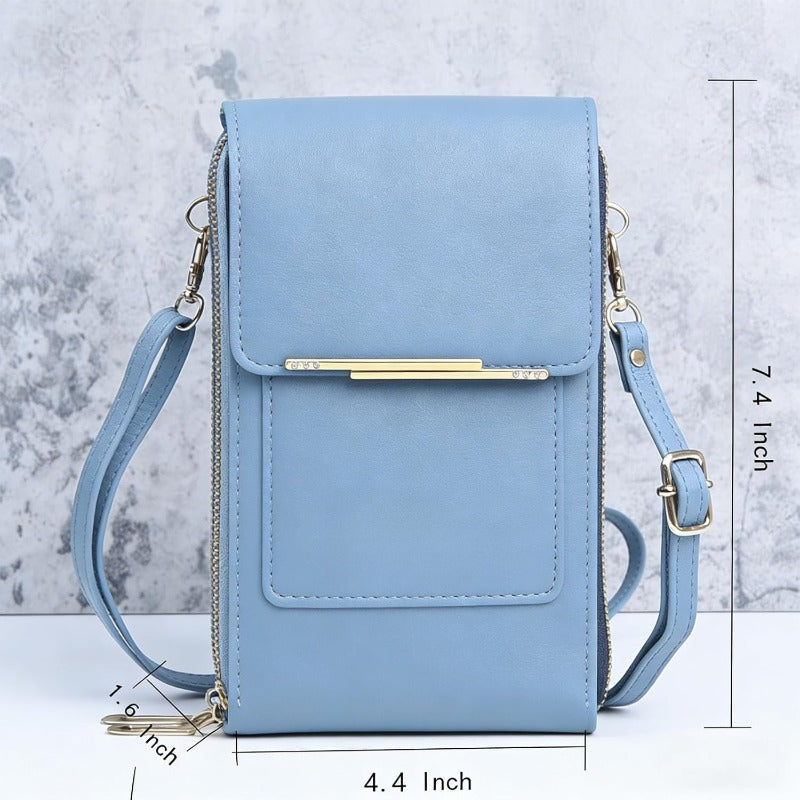 RFID Blocking Phone Bag, Anti-Theft Crossbody Wallet Purse with Shoulder Strap-Ridorn