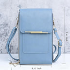 RFID Blocking Phone Bag, Anti-Theft Crossbody Wallet Purse with Shoulder Strap-Ridorn