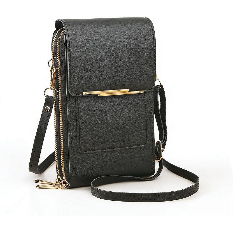 RFID Blocking Phone Bag, Anti-Theft Crossbody Wallet Purse with Shoulder Strap-Ridorn