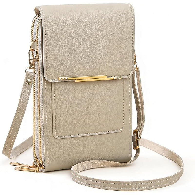RFID Blocking Phone Bag, Anti-Theft Crossbody Wallet Purse with Shoulder Strap-Ridorn
