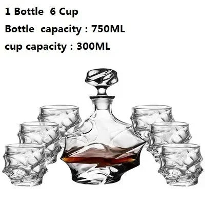 Ridgeana Crystal Glass Wine Set-Whisky Glasses-Ridorn