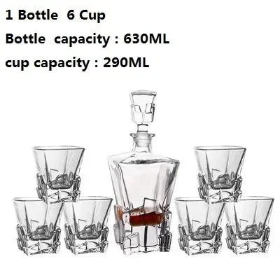 Ridgeana Crystal Glass Wine Set-Whisky Glasses-Ridorn