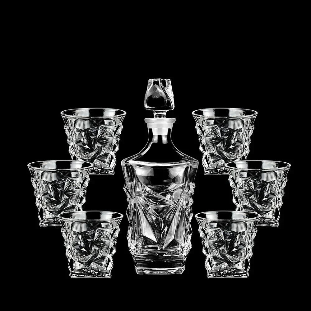 Ridgeana Crystal Glass Wine Set-Whisky Glasses-Ridorn