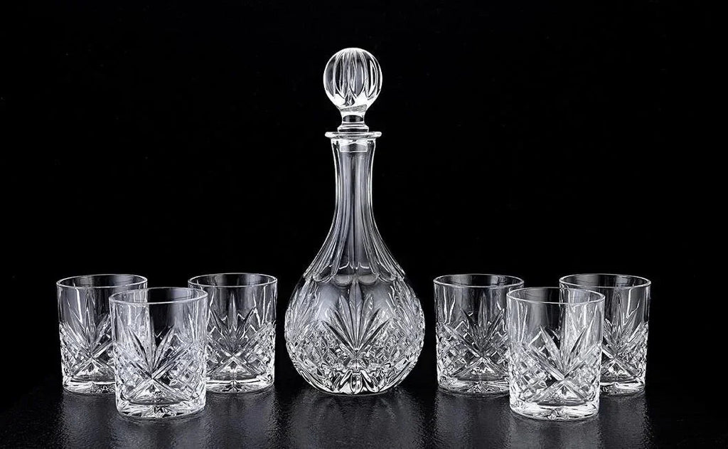 Ridgeana Crystal Glass Wine Set-Whisky Glasses-Ridorn