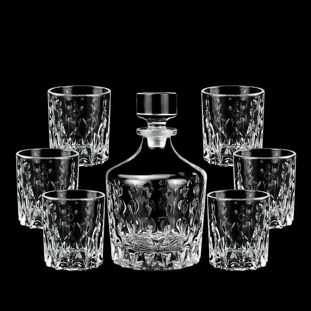 Ridgeana Crystal Glass Wine Set-Whisky Glasses-Ridorn