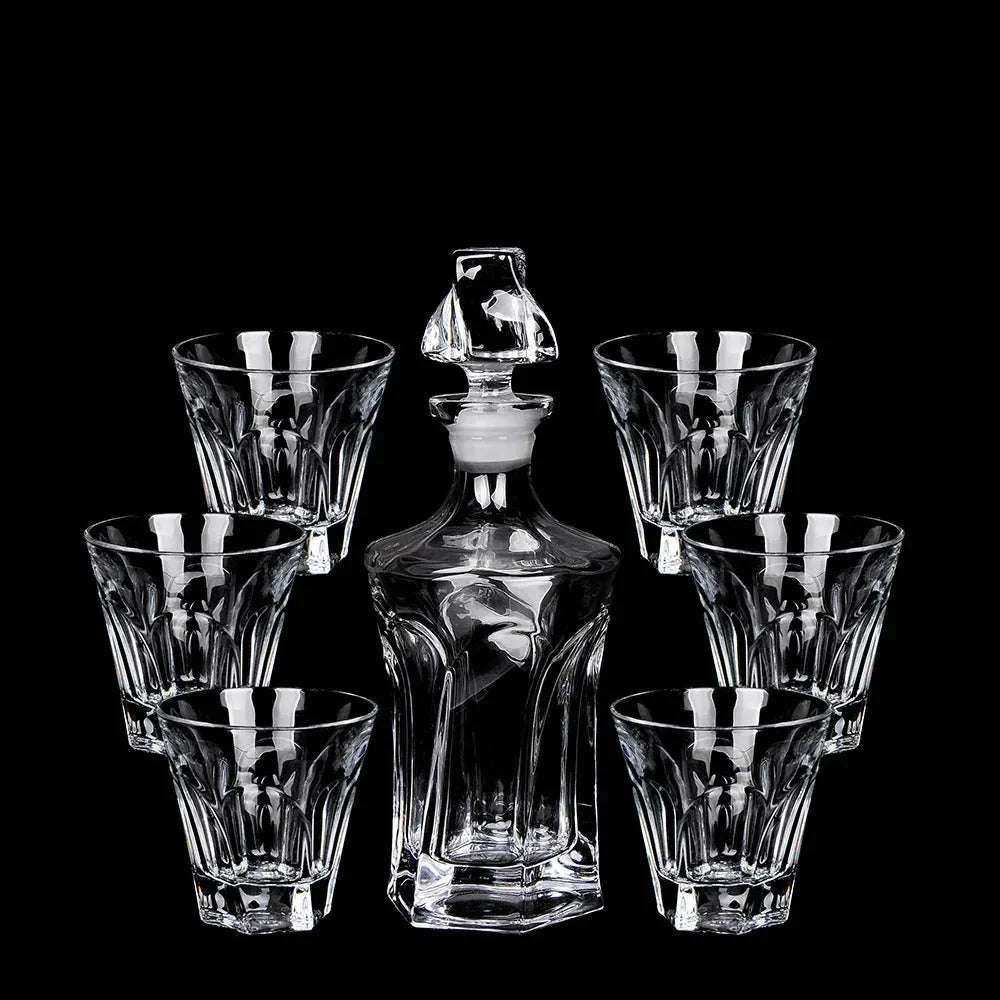 Ridgeana Crystal Glass Wine Set-Whisky Glasses-Ridorn
