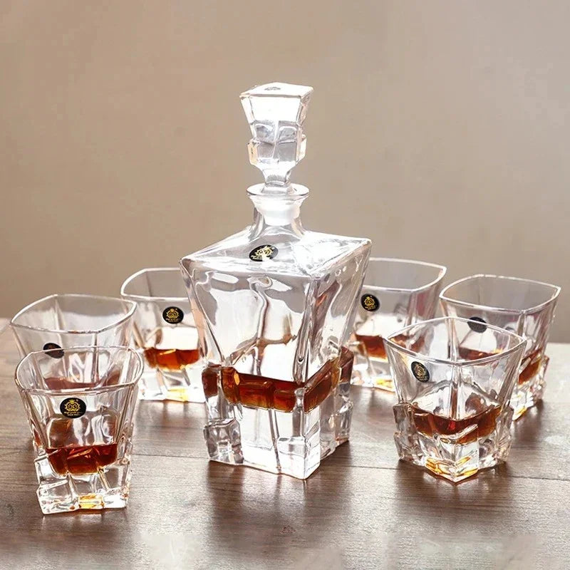 Ridgeana Crystal Glass Wine Set-Whisky Glasses-Ridorn