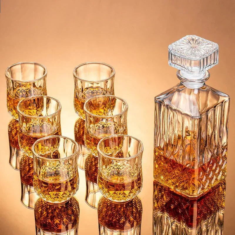 Ridgeana Crystal Glass Wine Set-Whisky Glasses-Ridorn