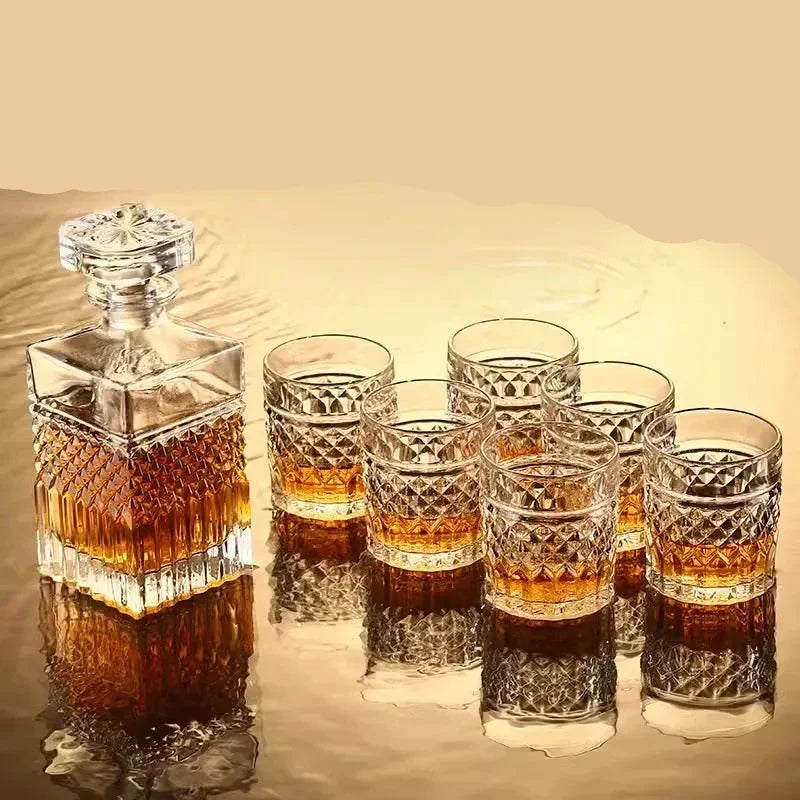 Ridgeana Crystal Glass Wine Set-Whisky Glasses-Ridorn