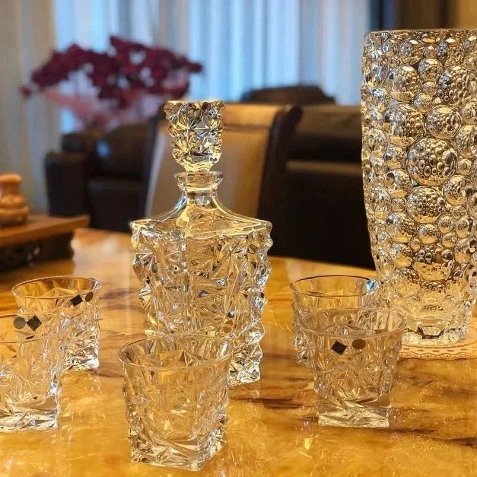 Ridgeana Crystal Glass Wine Set-Whisky Glasses-Ridorn