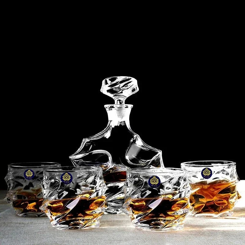 Ridgeana Crystal Glass Wine Set-Whisky Glasses-Ridorn