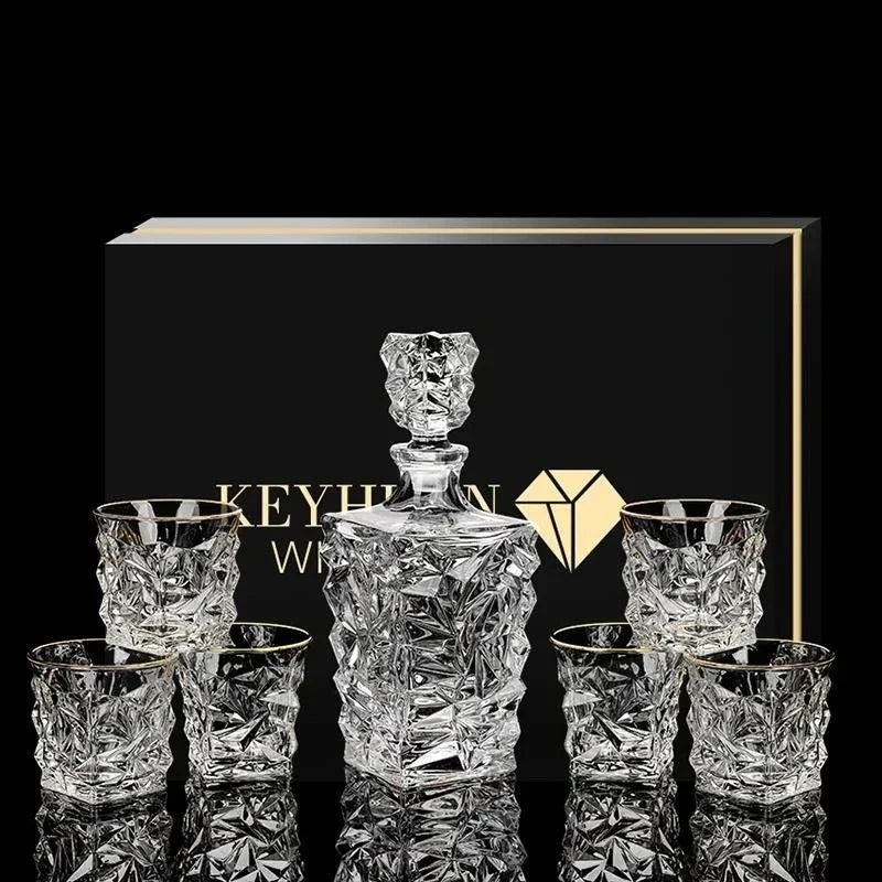 Ridgeana Crystal Glass Wine Set-Whisky Glasses-Ridorn