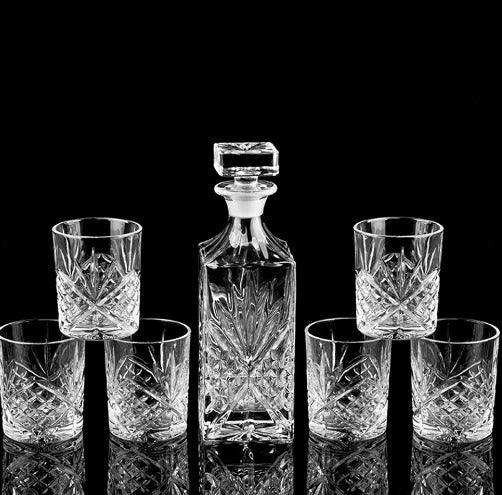 Ridgeana Crystal Glass Wine Set-Whisky Glasses-Ridorn