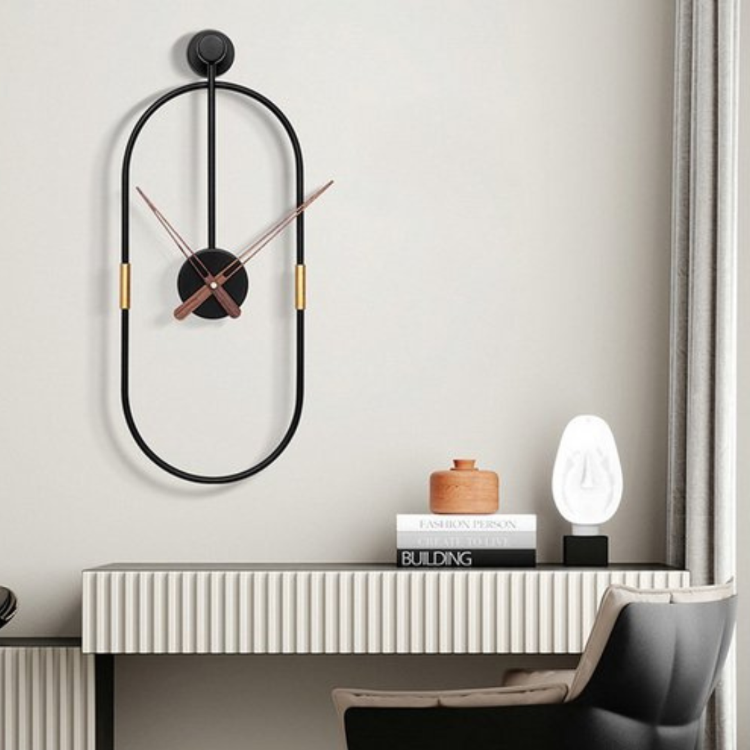 Sleek Minimalist Large Wall Clock for Modern Home Decor | Ridorn