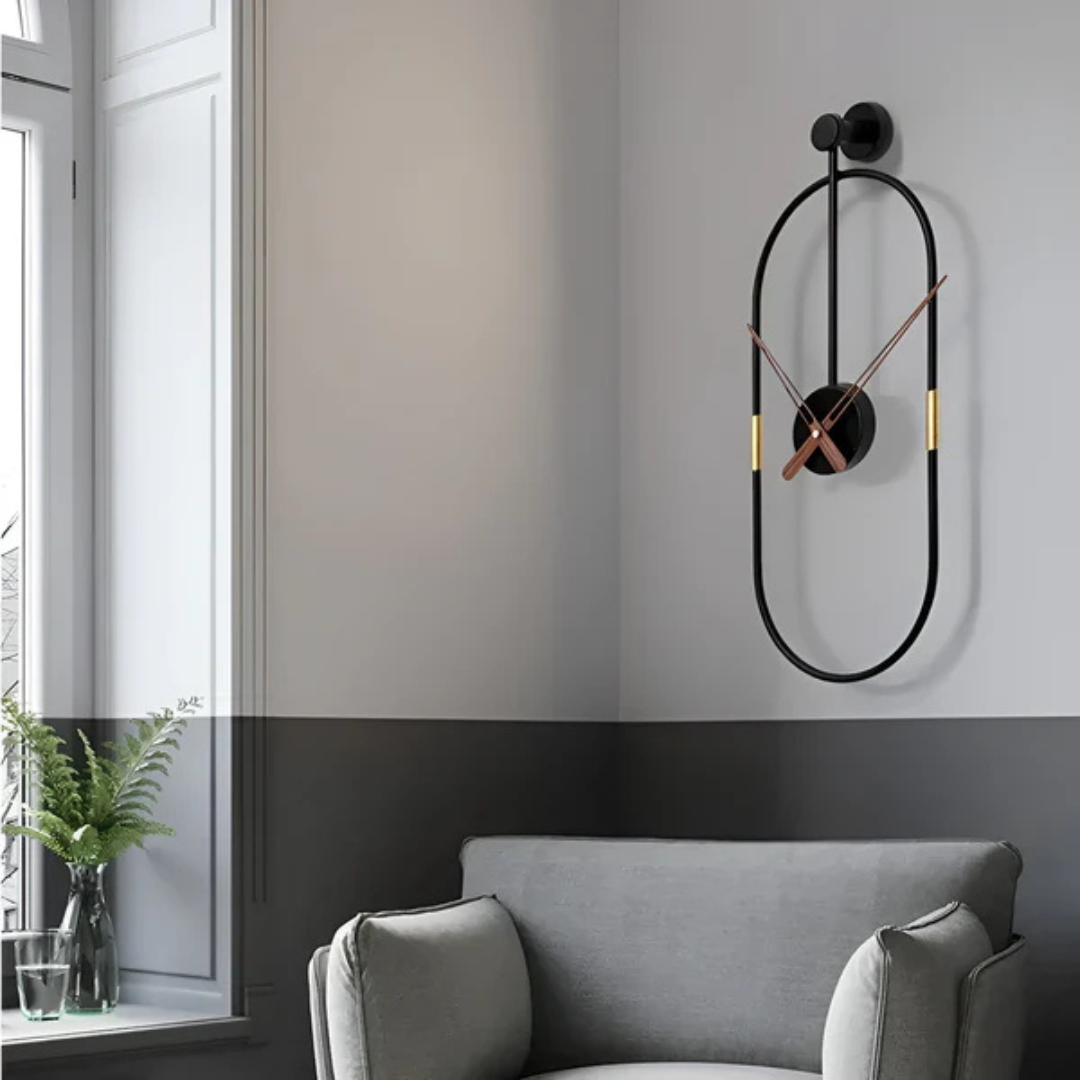 Sleek Minimalist Large Wall Clock for Modern Home Decor | Ridorn