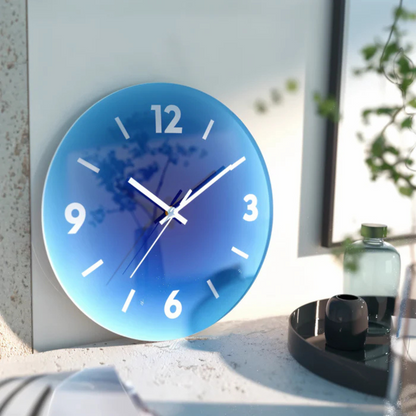 Sleek Glass Wall Clock for Modern Home Decor | Ridorn