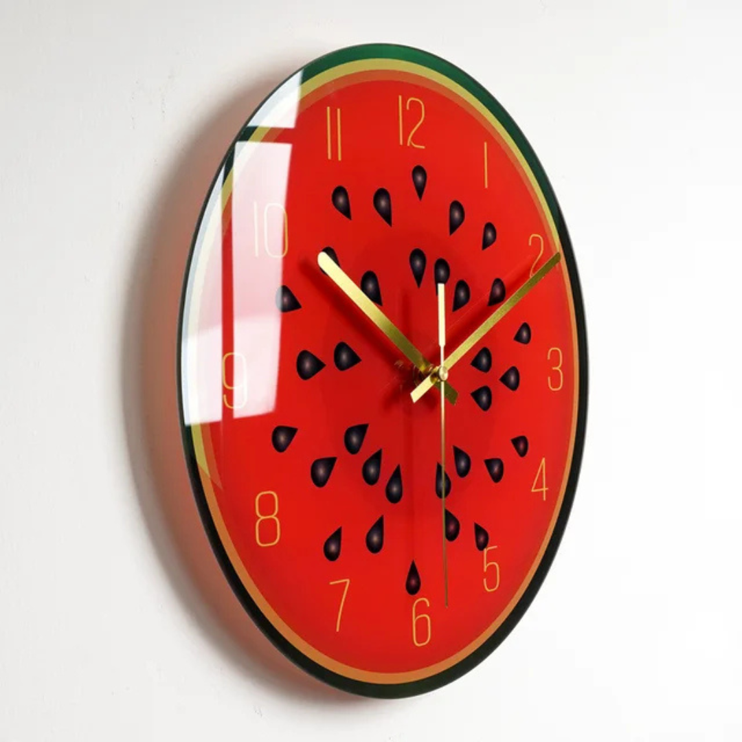 Elegant Large Glass Wall Clock for Home and Office Decor | Ridorn