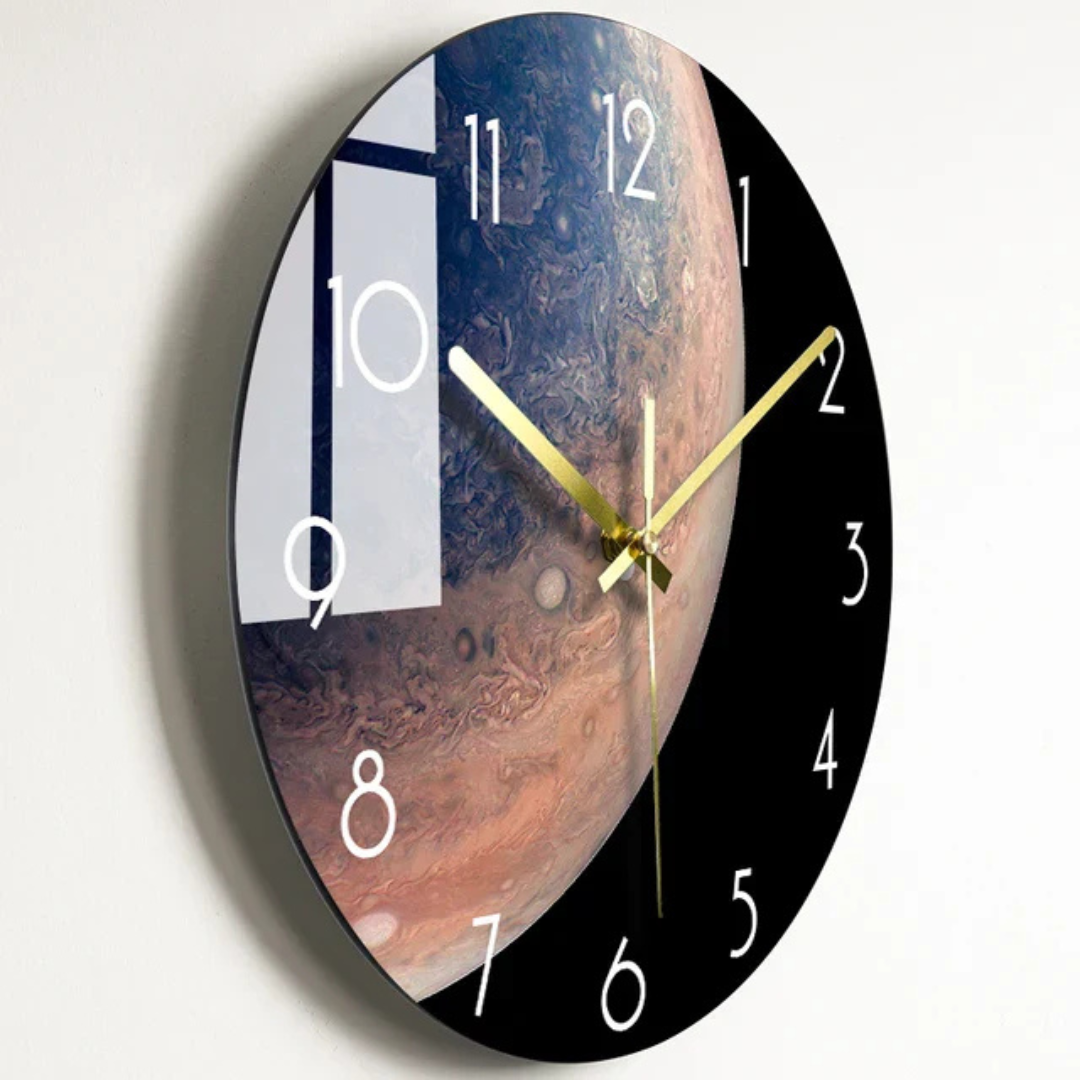 Elegant Large Glass Wall Clock for Home and Office Decor | Ridorn