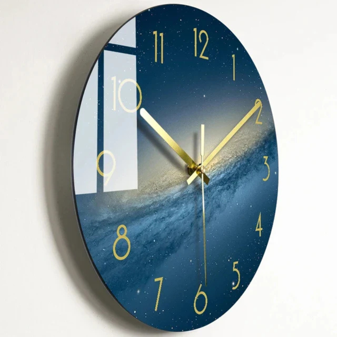 Elegant Large Glass Wall Clock for Home and Office Decor | Ridorn