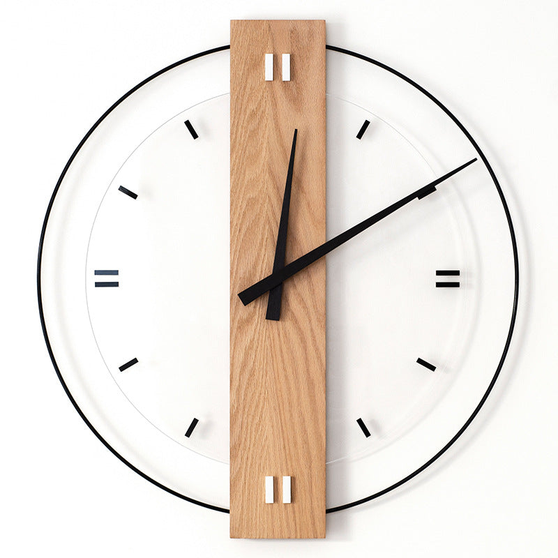 Elegant 40cm Solid Wood Nordic Wall Clock for Home Decor | Ridorn