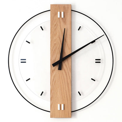 Elegant 40cm Solid Wood Nordic Wall Clock for Home Decor | Ridorn
