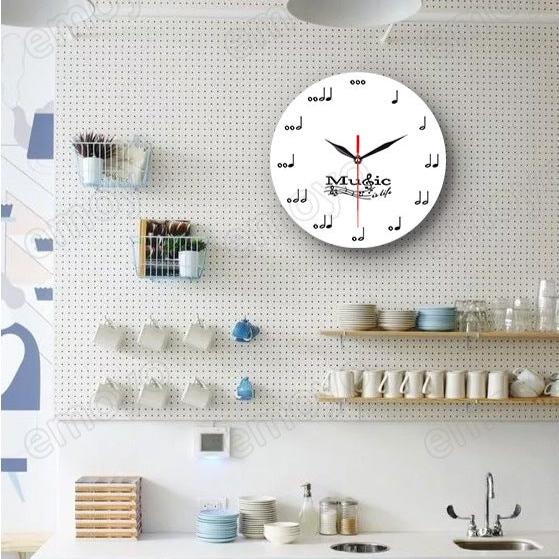 Silent Musical Notes Wall Clock for Home Decor | Ridorn