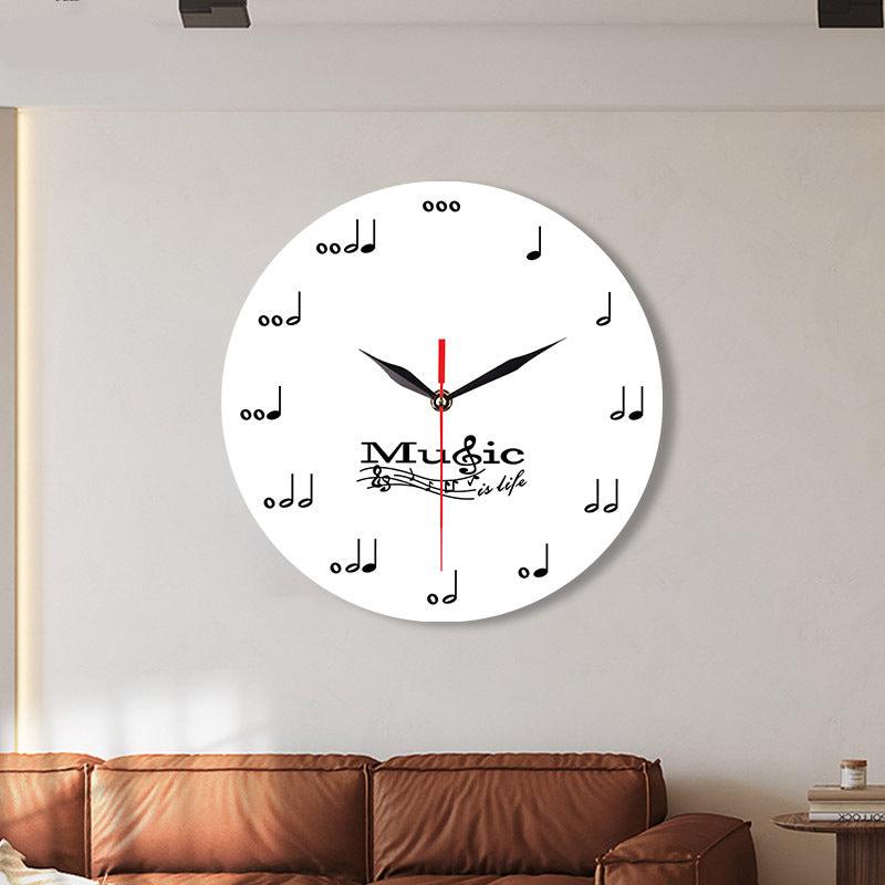 Silent Musical Notes Wall Clock for Home Decor | Ridorn