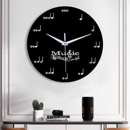 Silent Musical Notes Wall Clock for Home Decor | Ridorn