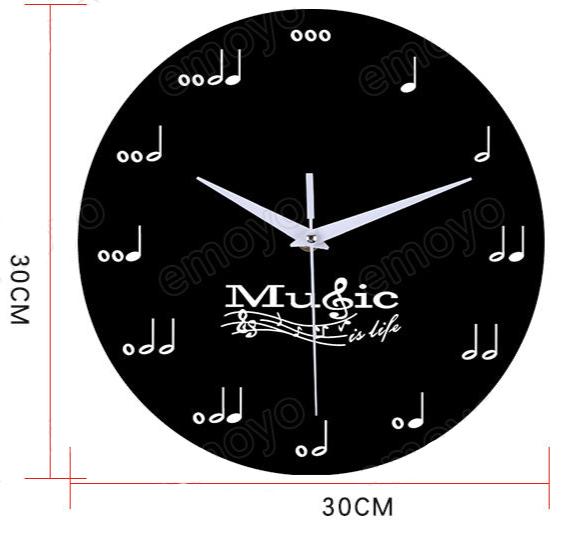 Silent Musical Notes Wall Clock for Home Decor | Ridorn