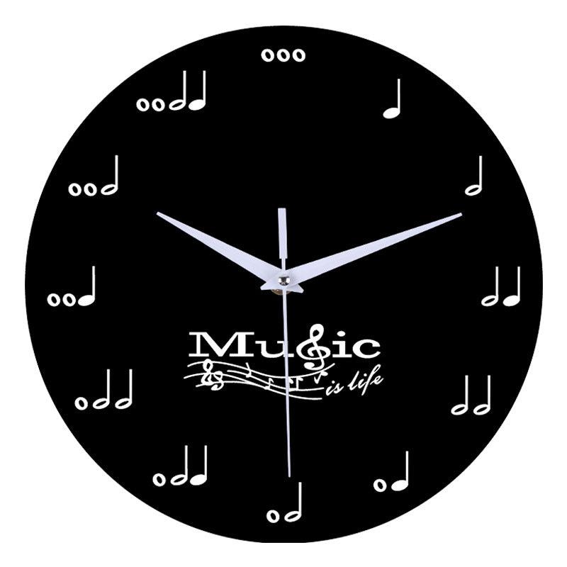 Silent Musical Notes Wall Clock for Home Decor | Ridorn