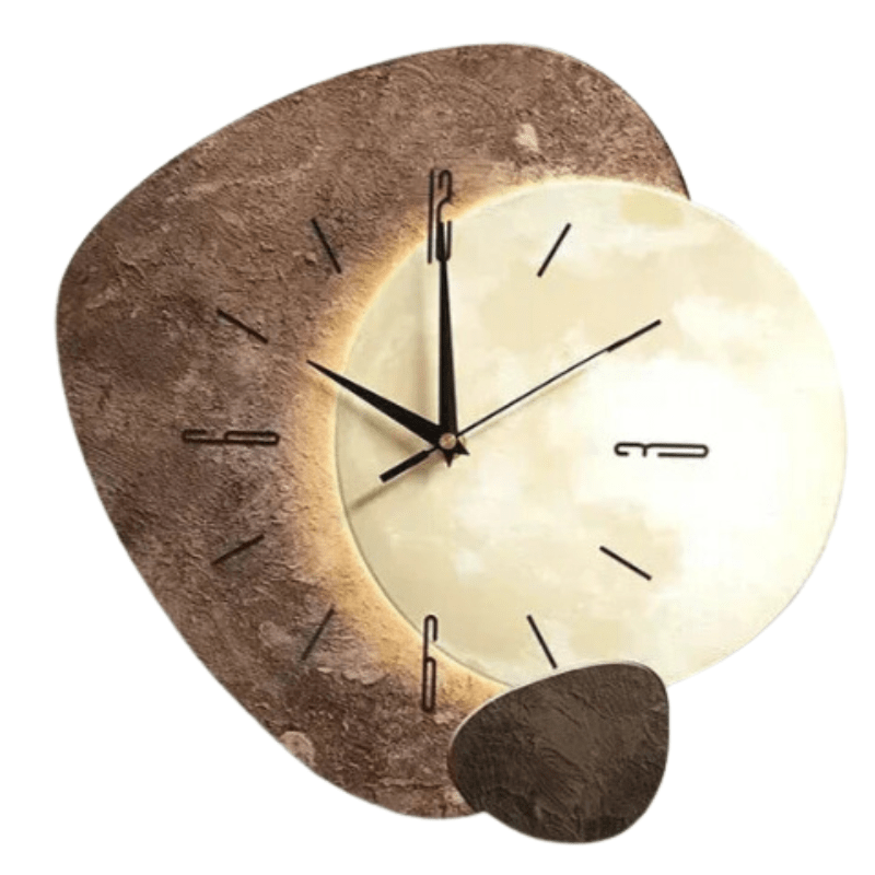 Elegant Wooden Clock with Unique Design - 35 cm Diameter | Ridorn