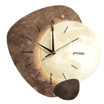 Elegant Wooden Clock with Unique Design - 35 cm Diameter | Ridorn