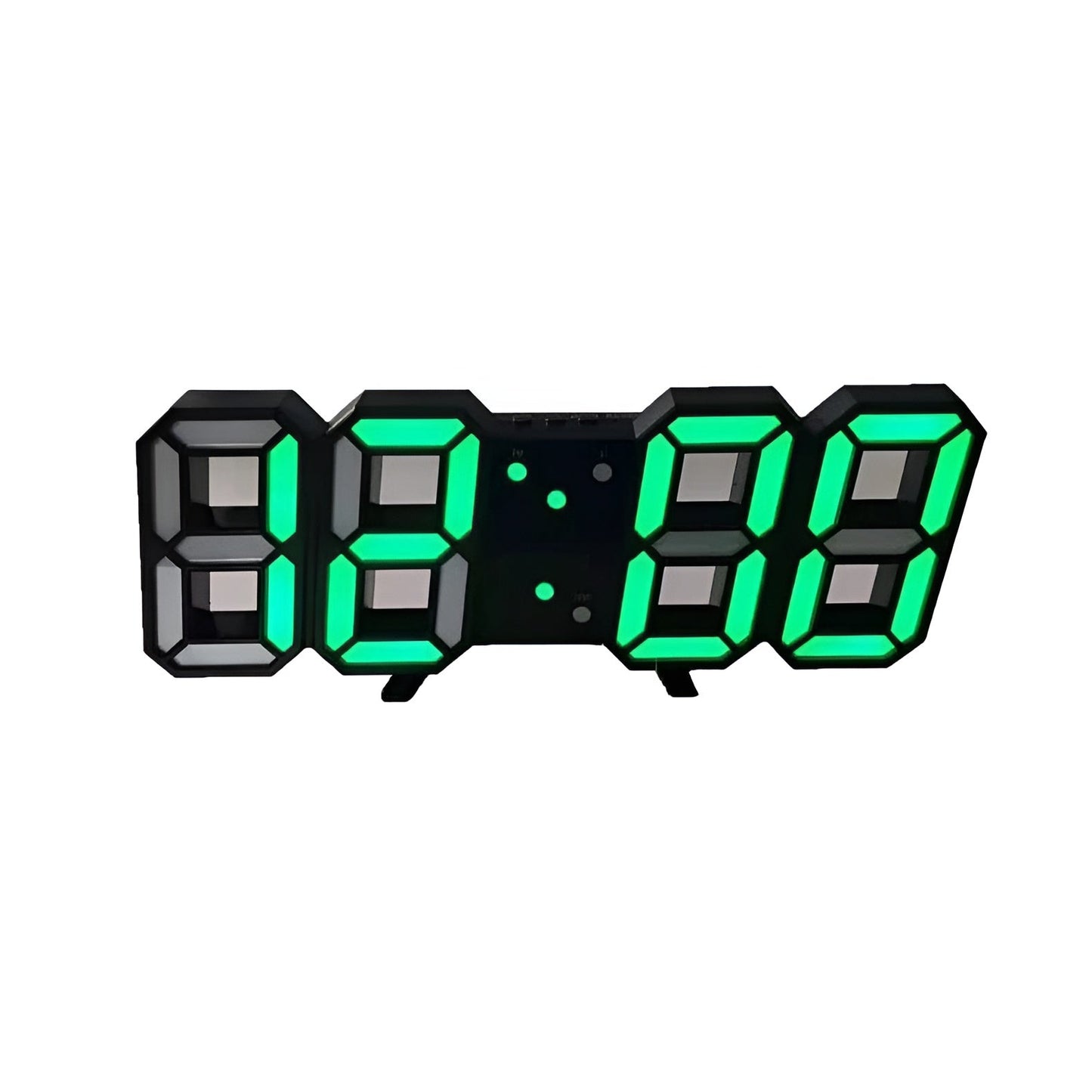 Modern 3D LED Wall Clock with Temperature, Date & Alarm | Ridorn