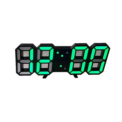 Modern 3D LED Wall Clock with Temperature, Date & Alarm | Ridorn
