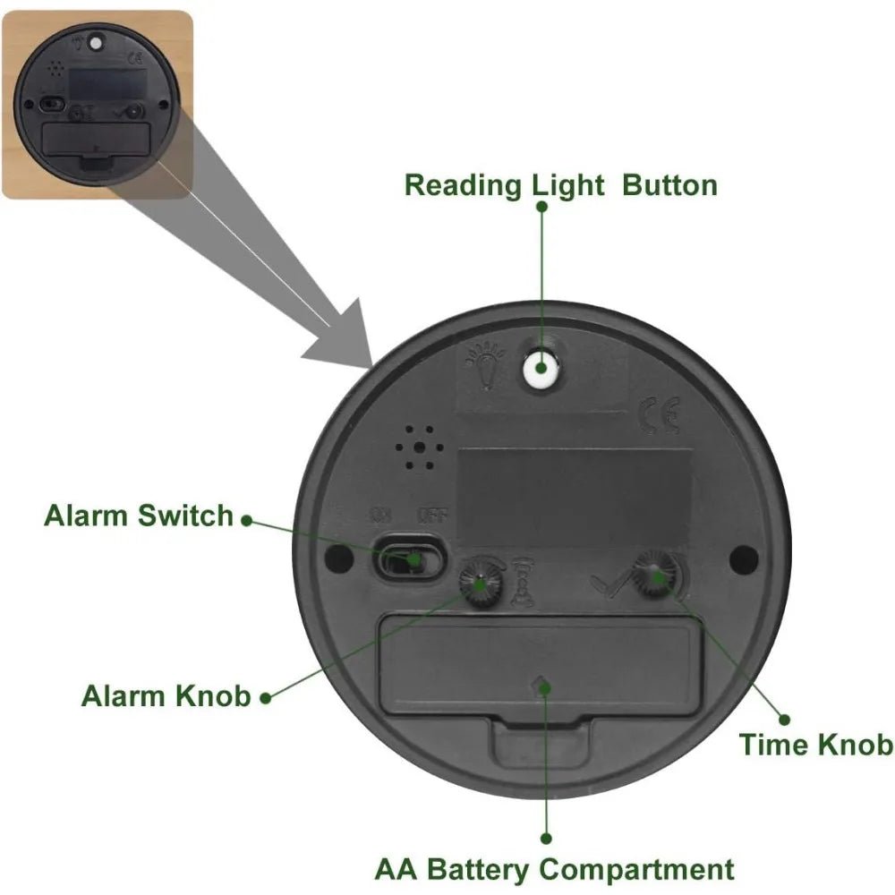 Elegant Silent Wooden Alarm Clock for Peaceful Mornings | Ridorn