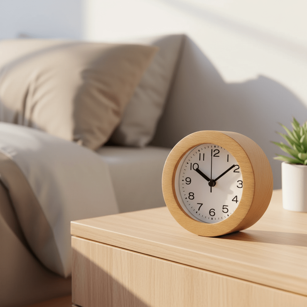Elegant Silent Wooden Alarm Clock for Peaceful Mornings | Ridorn