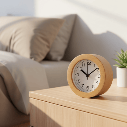 Elegant Silent Wooden Alarm Clock for Peaceful Mornings | Ridorn
