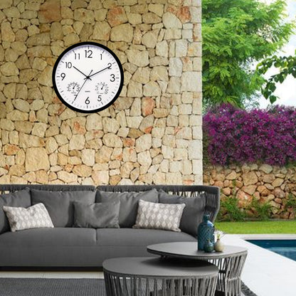 Stylish Waterproof Garden Clock with Weather Meter | Ridorn