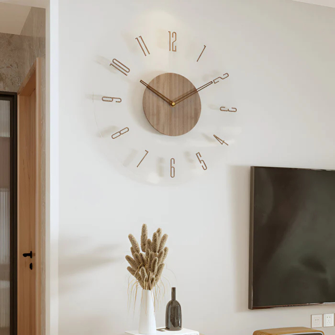 Contemporary Silent Wooden Wall Clock for Modern Spaces | Ridorn