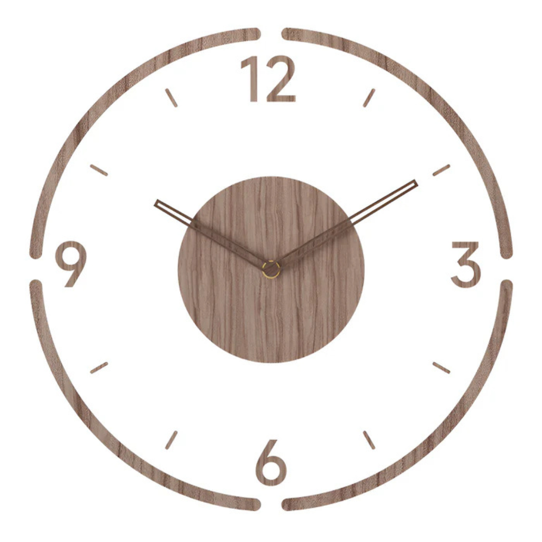 Contemporary Silent Wooden Wall Clock for Modern Spaces | Ridorn