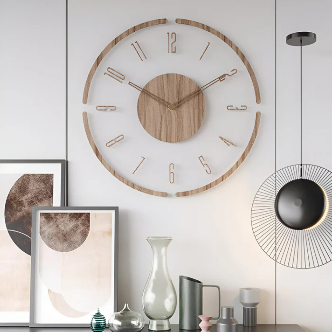 Contemporary Silent Wooden Wall Clock for Modern Spaces | Ridorn