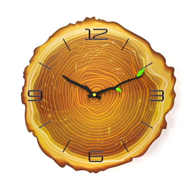Elegant Annual Rings Wall Clock for Home and Office Decor | Ridorn
