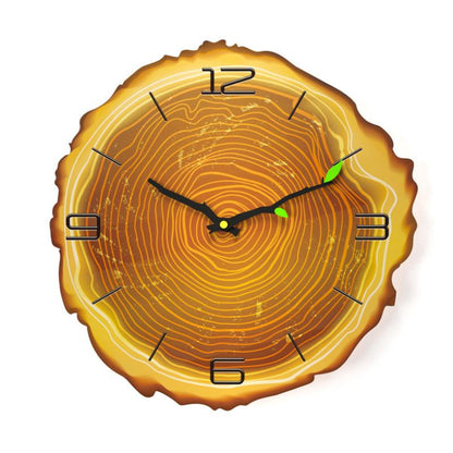 Elegant Annual Rings Wall Clock for Home and Office Decor | Ridorn